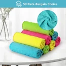 Cloth,12 Pack Cleaning Rag,Cleaning Towels with 4 Color Assorted,11.5"X11.5"(Green/Blue/Yellow/Pink)