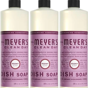 MRS. MEYER'S CLEAN DAY Liquid Dish Soap Refill, Biodegradable Formula, Honeysuckle, 48 fl. oz