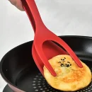 1pc, 2 In 1 Frying Spatula Tong, Nylon Cooking Turner, Egg Spatula, Pancake Steak Spatula, Baking Tools, Kitchen Gadgets