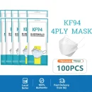 100PCS KF94 Mask 4 PLY 3D Earloop Protection Face Mask Breathable comfortable 95% Filter effect
