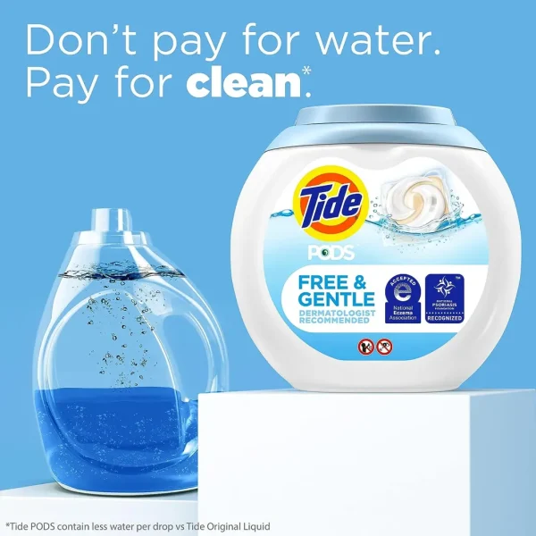 Tide PODS Free & Gentle Laundry Detergent Soap Pods, 81 count - Image 3