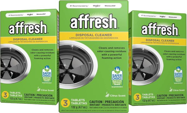 Affresh Garbage Disposal Cleaner, Removes Odor-Causing Residues, 9 Tablets [3 Pack] & Dishwasher Cleaner, Helps Remove Limescale and Odor-Causing Residue, 12 Tablets (2 Pack) - Image 3