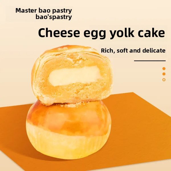 【Master Bao】Cheese/Red Bean/Lotus Paste and Egg Yolk Crisp Original Flavor/Taro Paste and Sea Salt Cheese Crisp 300g/Box/6 Pieces - Image 2