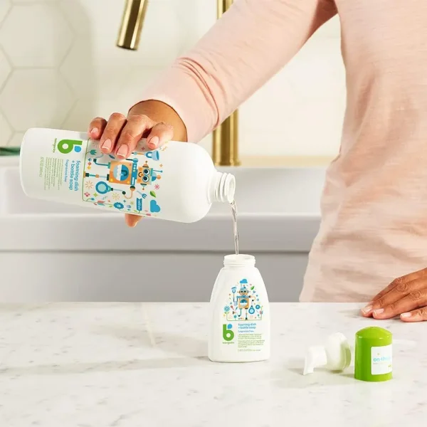 Babyganics Foaming Dish & Bottle Soap, Pump Bottle, Fragrance Free, Plant-Derived Cleaning Power, Removes Dried Milk, 16 Fl Oz, (Pack of 3), Packaging May Vary - Image 7