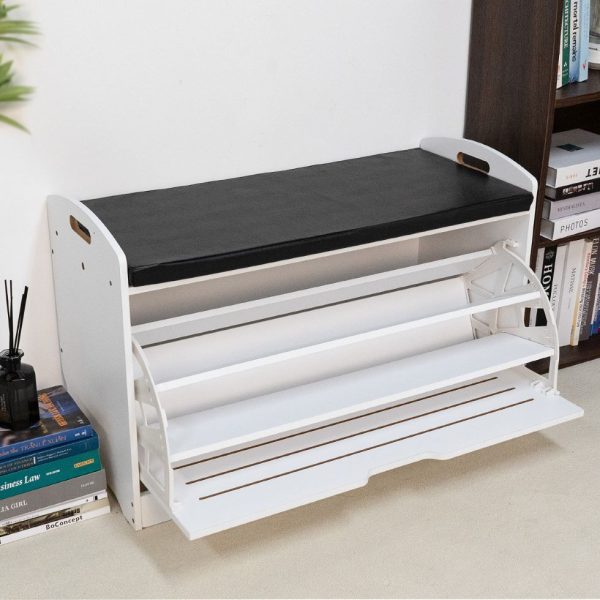 Yowos Entrance Tipping Bucket Shoe Storage Bench - Image 3