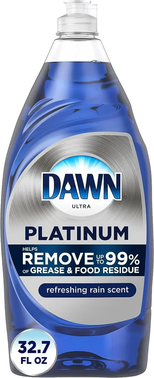 Dawn Platinum Dishwashing Liquid Dish Soap, Refreshing Rain Scent, 32.7 fl oz - Image 6
