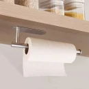 1pc Paper Towel Holder, Creative Punching-free Paper Towel Rack, Household Wall-mounted Paper Storage Organizer, For Kitchen And Bathroom, For Roll Paper, Plastic Film And Towel, Kitchen Organizers And Storage, Kitchen Accessories