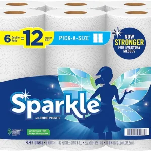 Sparkle® Pick-A-Size® Paper Towels, 6 Double Rolls = 12 Regular Rolls 1
