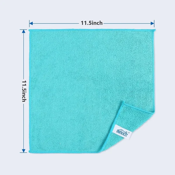 Cloth,12 Pack Cleaning Rag,Cleaning Towels with 4 Color Assorted,11.5"X11.5"(Green/Blue/Yellow/Pink) - Image 10