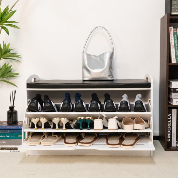 Yowos Entrance Tipping Bucket Shoe Storage Bench - Image 2
