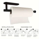 1pc Paper Towel Holder, Creative Punching-free Paper Towel Rack, Household Wall-mounted Paper Storage Organizer, For Kitchen And Bathroom, For Roll Paper, Plastic Film And Towel, Kitchen Organizers And Storage, Kitchen Accessories