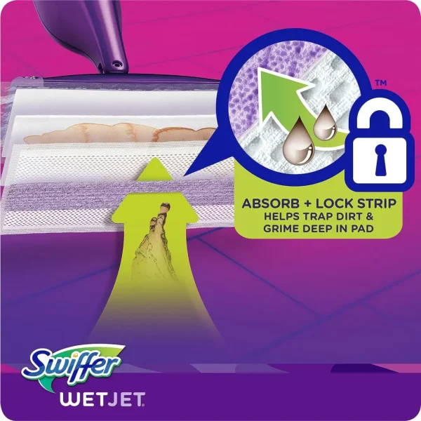 Swiffer WetJet Hardwood Floor Cleaner Spray Mop Pad Refill, Multi Surface, 24 Count - Image 4