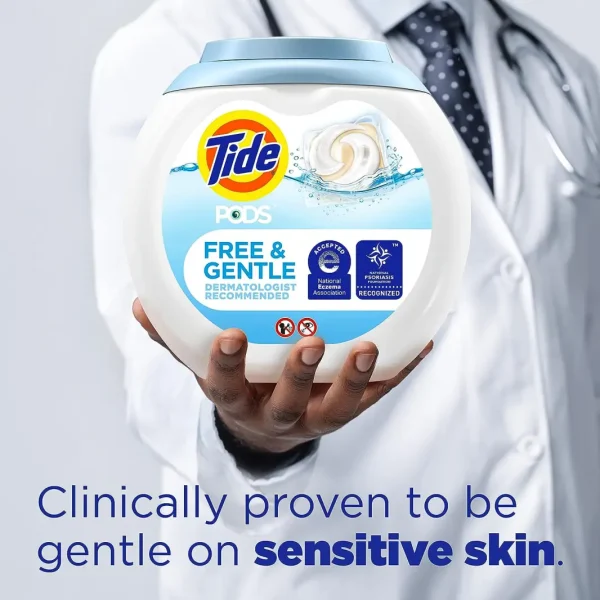 Tide PODS Free & Gentle Laundry Detergent Soap Pods, 81 count - Image 4