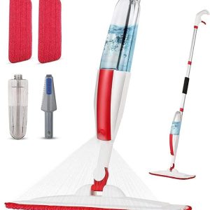 Spray Mop for Floor Cleaning Floor Mop with a Refillable Spray Bottle and 2 Washable Microfiber Pads Home or Commercial Use Dry Wet Flat Mop for Hardwood Laminate Wood Ceramic Tiles Floor