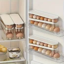Space-Saving Rolling Egg Storage Box for Refrigerator Side Door - Durable Plastic, Battery-Free, Essential Kitchen Accessory for Efficient Egg Organization