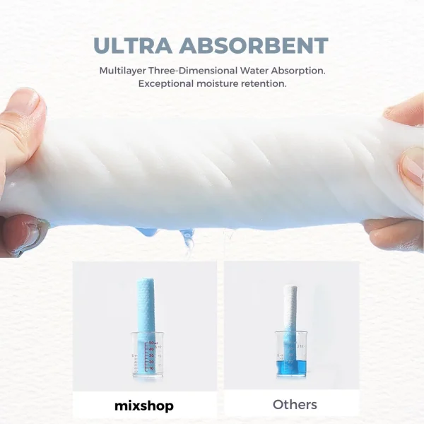 mixshop Disposable Facial Cotton Towel, Makeup Remover Tissue, Towel, Large and Thick wipes - Image 7