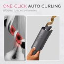 TYMO CURLPRO Automatic Rotating Curling Iron - Beach Waves Curling Wand, Portable Hair Curler, 500 Million Ionic, Dual Voltage & Lightweight for Travel, Ceramic Coating, Pink 1 inch