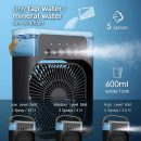 KEDESY Portable Air Conditioners Fan, 50 oz Tank Cooling fan,Evaporative Mini Air Cooler with 1-6H Timer,Personal Air Conditioner with 3 Speeds,7 LED Light, Portable AC for Room Office Desk Camping