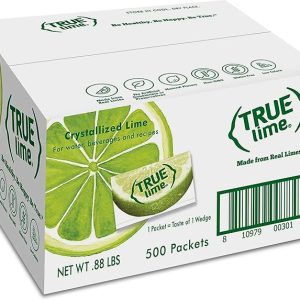 TRUE LIME Water Enhancer, Bulk Pack - 0.03 Ounce, 500 Count (Pack of 1)| Zero Calorie Unsweetened Flavoring For Bottled Water & Recipes | Flavor Packets Made with Real Limes(500 Packets)