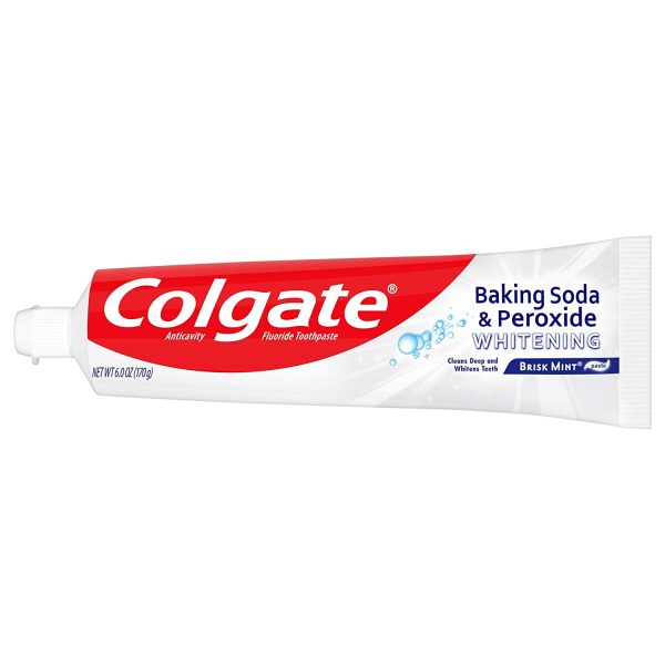 Colgate Baking Soda and Peroxide Whitening Toothpaste, Frosty Mint, 6 Ounce Tube, 6 Pack - Image 13