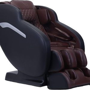 Infinity Aura Full Body Zero Gravity Massage Chair Air Compression, Space Saving Technology, Lumbar Heat, and Decompression Stretch Black with Brown