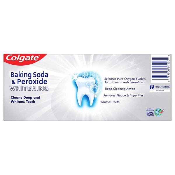 Colgate Baking Soda and Peroxide Whitening Toothpaste, Frosty Mint, 6 Ounce Tube, 6 Pack - Image 14
