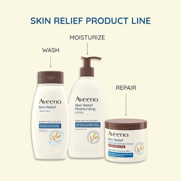 Aveeno Skin Relief Fragrance-Free Body Wash with Triple Oat Formula Soothes Itchy, Dry Skin, Formulated for Sensitive Skin, Fragrance-, Paraben-, Dye- & Soap-Free, 33 fl. oz - Image 4