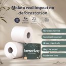 Betterway Bamboo Toilet Paper 3 Ply - Sustainable Toilet Tissue - 60 Long-Lasting Rolls - 360 Sheets Per Roll - Septic Safe - Organic, Plastic Free - FSC Certified - PFAS Free