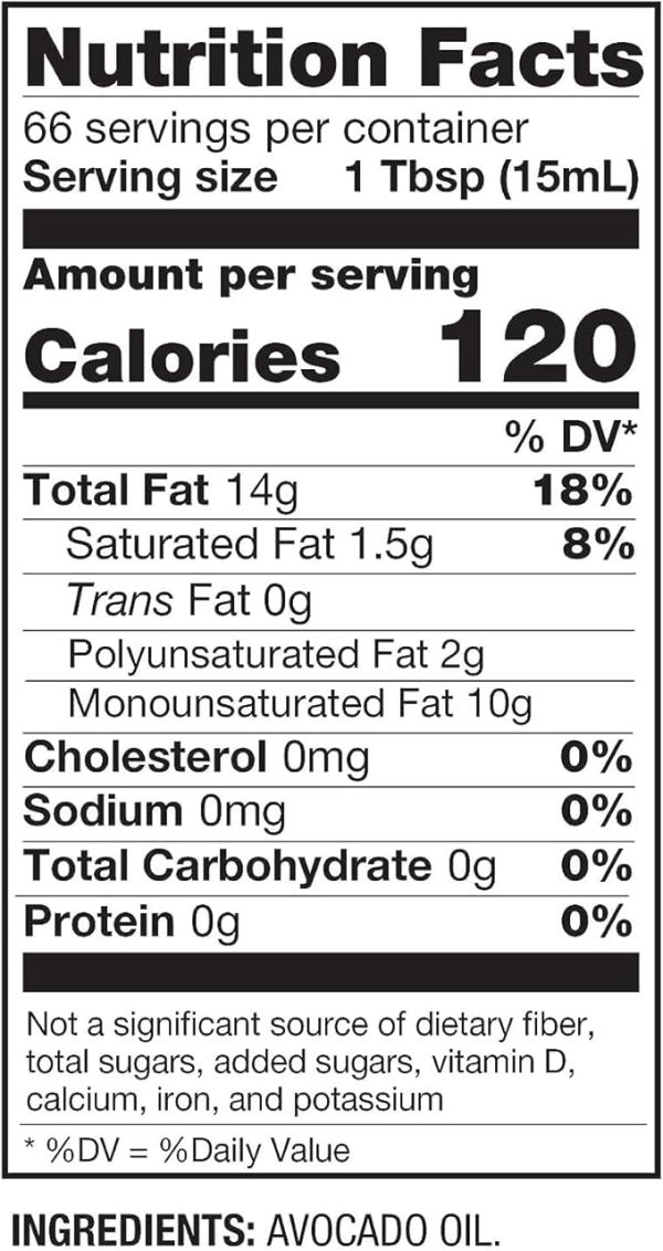 BetterBody Foods Refined Non-GMO Cooking Oil, Kosher, Keto and Paleo Diet Friendly, for High-Heat Cooking, Avocado Oil, 1 Liter, 33.8 Fl Oz - Image 6