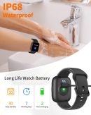 Smart Watch for Men Women, Bluetooth Calling, 1.83" HD Touch Screen Fitness Tracker, 100+ Sports Modes, Heart Rate Sleep Monitor, DIY Dial, IP68 Waterproof, Compatible with Android & iOS
