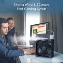 KEDESY Portable Air Conditioners Fan, 50 oz Tank Cooling fan,Evaporative Mini Air Cooler with 1-6H Timer,Personal Air Conditioner with 3 Speeds,7 LED Light, Portable AC for Room Office Desk Camping
