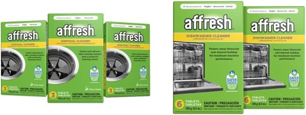 Affresh Garbage Disposal Cleaner, Removes Odor-Causing Residues, 9 Tablets [3 Pack] & Dishwasher Cleaner, Helps Remove Limescale and Odor-Causing Residue, 12 Tablets (2 Pack) - Image 5