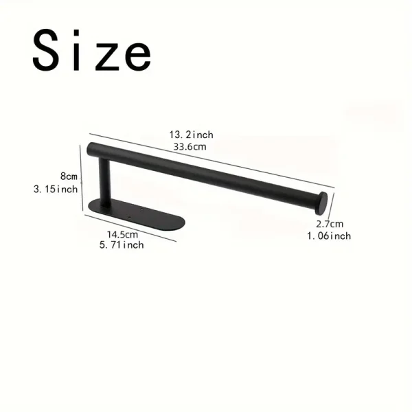 1pc Paper Towel Holder, Creative Punching-free Paper Towel Rack, Household Wall-mounted Paper Storage Organizer, For Kitchen And Bathroom, For Roll Paper, Plastic Film And Towel, Kitchen Organizers And Storage, Kitchen Accessories - Image 5
