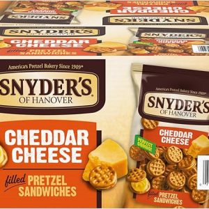 nyder's of Hanover Pretzel Sandwiches, Cheddar Cheese, Snack Packs, 30 Ct