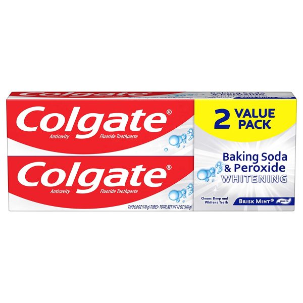 Colgate Baking Soda and Peroxide Whitening Toothpaste, Frosty Mint, 6 Ounce Tube, 6 Pack - Image 12