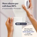 Betterway Bamboo Toilet Paper 3 Ply - Sustainable Toilet Tissue - 60 Long-Lasting Rolls - 360 Sheets Per Roll - Septic Safe - Organic, Plastic Free - FSC Certified - PFAS Free
