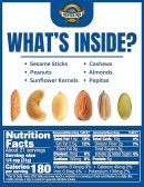 Southern Style Nuts Honey Roasted Hunter Mix, 23 Ounces, Sesame Sticks, Peanuts, Sunflower Kernels, Almonds, Cashews, and Pepitas