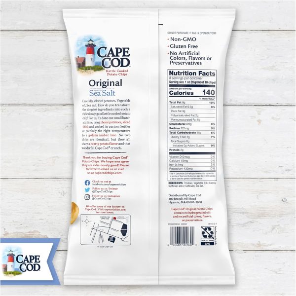 Cape Cod Potato Chips Original Kettle Cooked Chips, 230g - Image 6