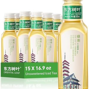 ORIENTAL LEAF Unsweetened Iced Tea – Bottled Oolong Tea, 16.9 FL oz bottles (Pack of 15), Brewed Tea Drinks, Sugar Free, 0 Calories