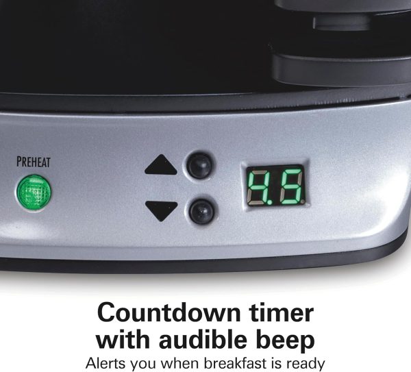 Hamilton Beach Dual Breakfast Sandwich Maker withAudible Digital Timer, Silver , 25490C - Image 7