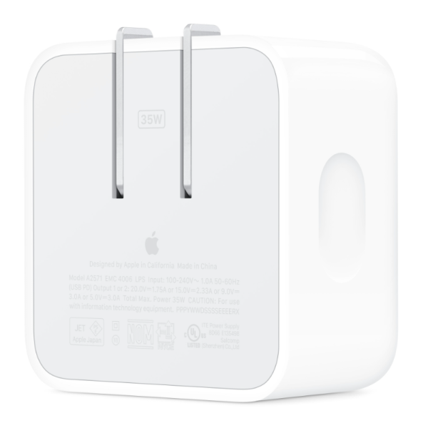 Apple 35W Dual USB-C Port Compact Power Adapter - Image 4