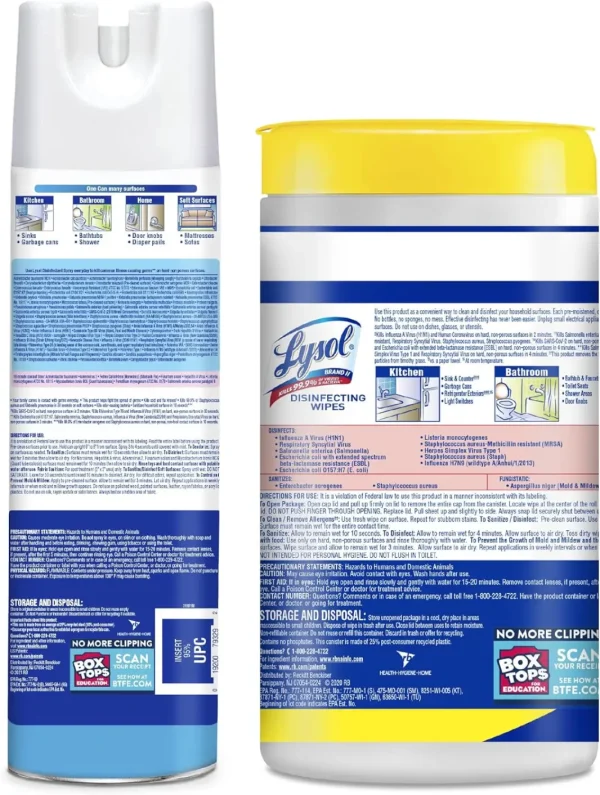 Surface Antibacterial Cleaning Wipes, For Disinfecting and Cleaning, Lemon and Lime Blossom, 80 Count (Pack of 4) - Image 5