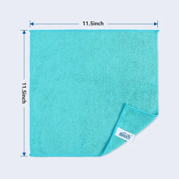 Cloth,12 Pack Cleaning Rag,Cleaning Towels with 4 Color Assorted,11.5"X11.5"(Green/Blue/Yellow/Pink) - Image 5