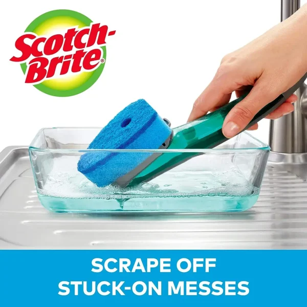 Scotch-Brite Zero Scratch Non-Scratch Scrub Sponges, Sponges for Cleaning Kitchen, Bathroom, and Household, Non-Scratch Sponges Safe for Non-Stick Cookware, 6 Scrubbing Sponges - Image 4