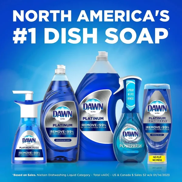 Dawn Platinum Dishwashing Liquid Dish Soap, Refreshing Rain Scent, 32.7 fl oz - Image 9