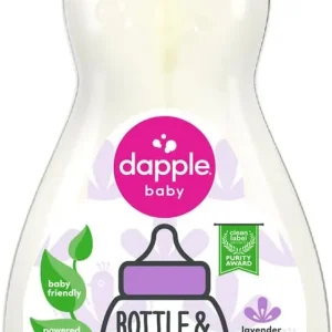 Dapple Baby, Bottle and Dish Soap Dish Liquid Plant Based Hypoallergenic 1 Pump Included, Packaging May Vary, Fragrance Free, 16.9 Fl Oz (Pack of 3)