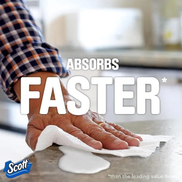 Scott Paper Towels, Choose-A-Sheet - 30 Mega Rolls (2 Packs of 15) = 56 Regular Rolls (102 Sheets Per Roll) - Image 5