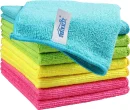 Cloth,12 Pack Cleaning Rag,Cleaning Towels with 4 Color Assorted,11.5"X11.5"(Green/Blue/Yellow/Pink)