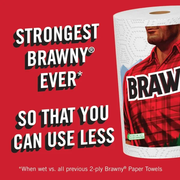 Brawny® Tear-A-Square® Paper Towels, 16 Double Rolls = 32 Regular Rolls - Image 5