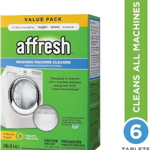 Affresh Washing Machine Cleaner, Cleans Front Load and Top Load Washers, Including HE, 6 Tablets